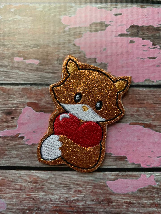 Valentine Boy Fox Felties - 3 sizes- Digital Embroidery Design