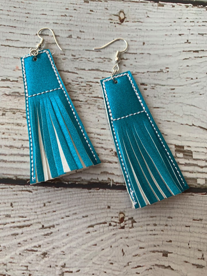 Fringe Earrings - 3 sizes - 4x4 and 5x7 Grouped- Digital Embroidery Design
