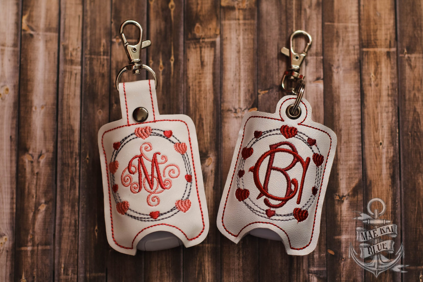 Heart Frame Monogram Sanitizer Holders - DIGITAL Embroidery DESIGN