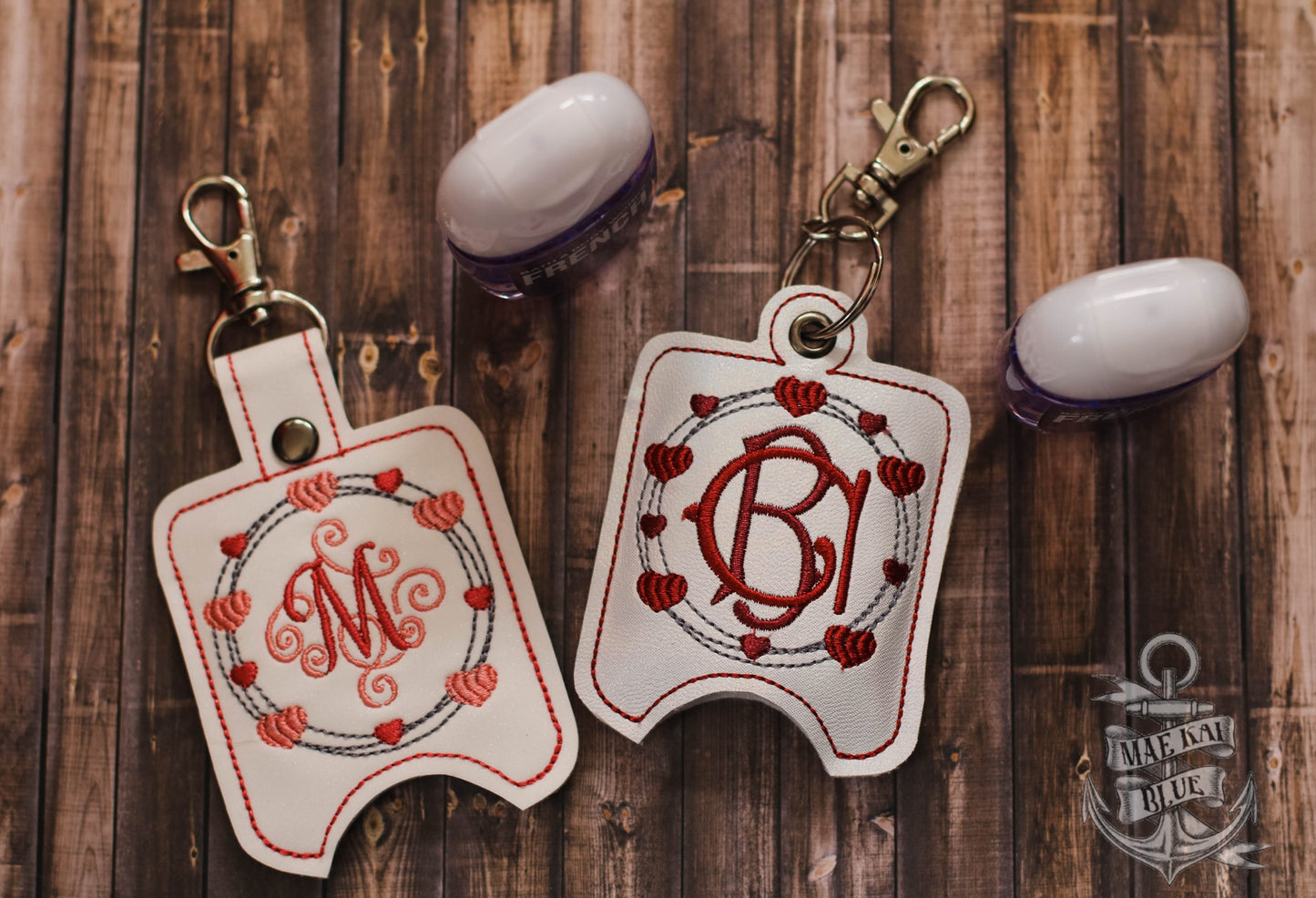 Heart Frame Monogram Sanitizer Holders - DIGITAL Embroidery DESIGN