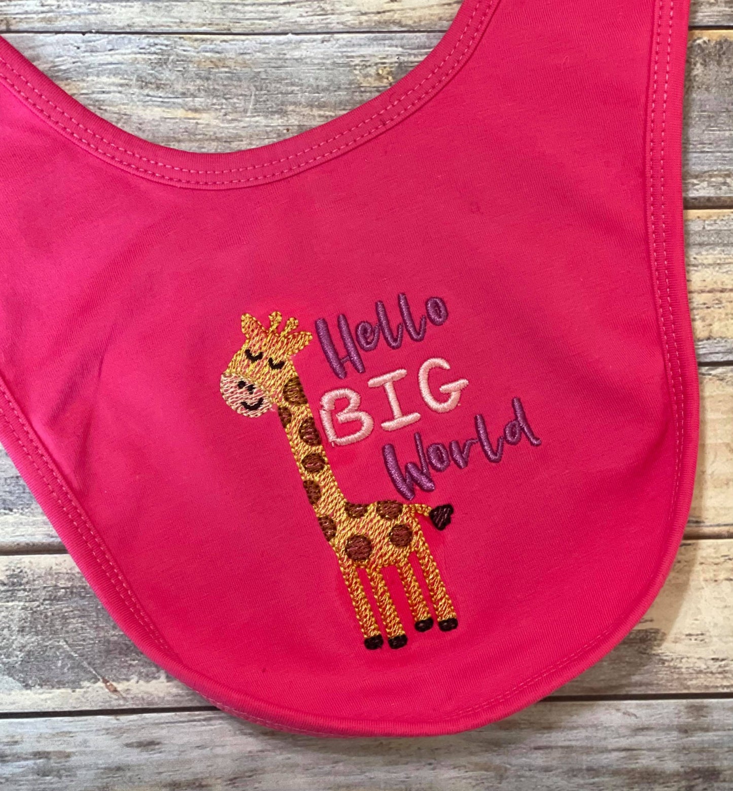 Hello Big World - 3 sizes- Digital Embroidery Design