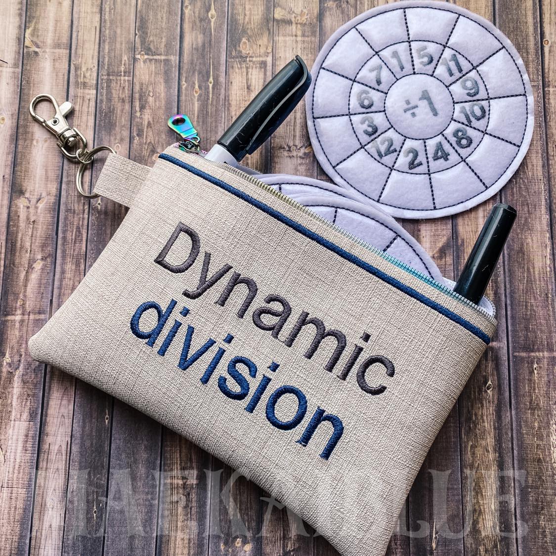 Dynamic Division Set with zipper bag - Digital Embroidery Design