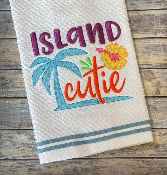 Island Cutie - 3 sizes- Digital Embroidery Design