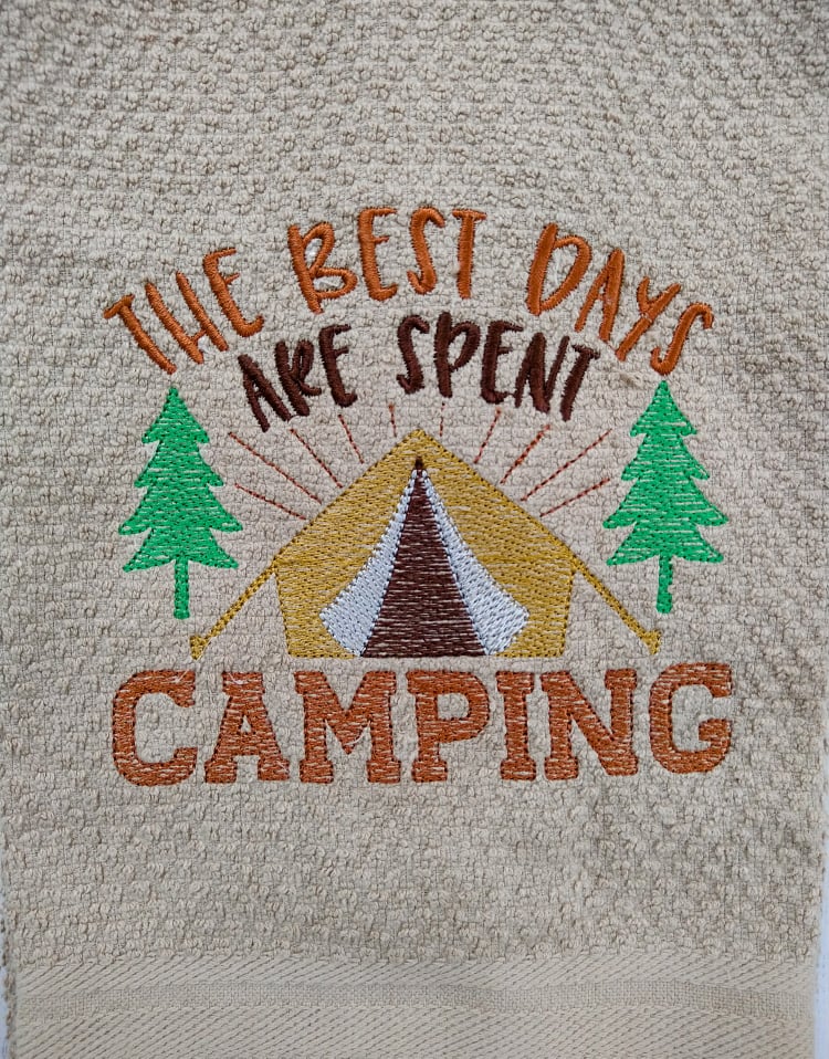 The Best Days are Spent Camping - 3 sizes- Digital Embroidery Design