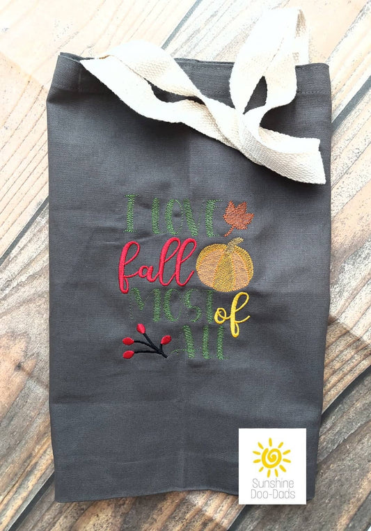 I Love Fall Most of All - 3 sizes- Digital Embroidery Design