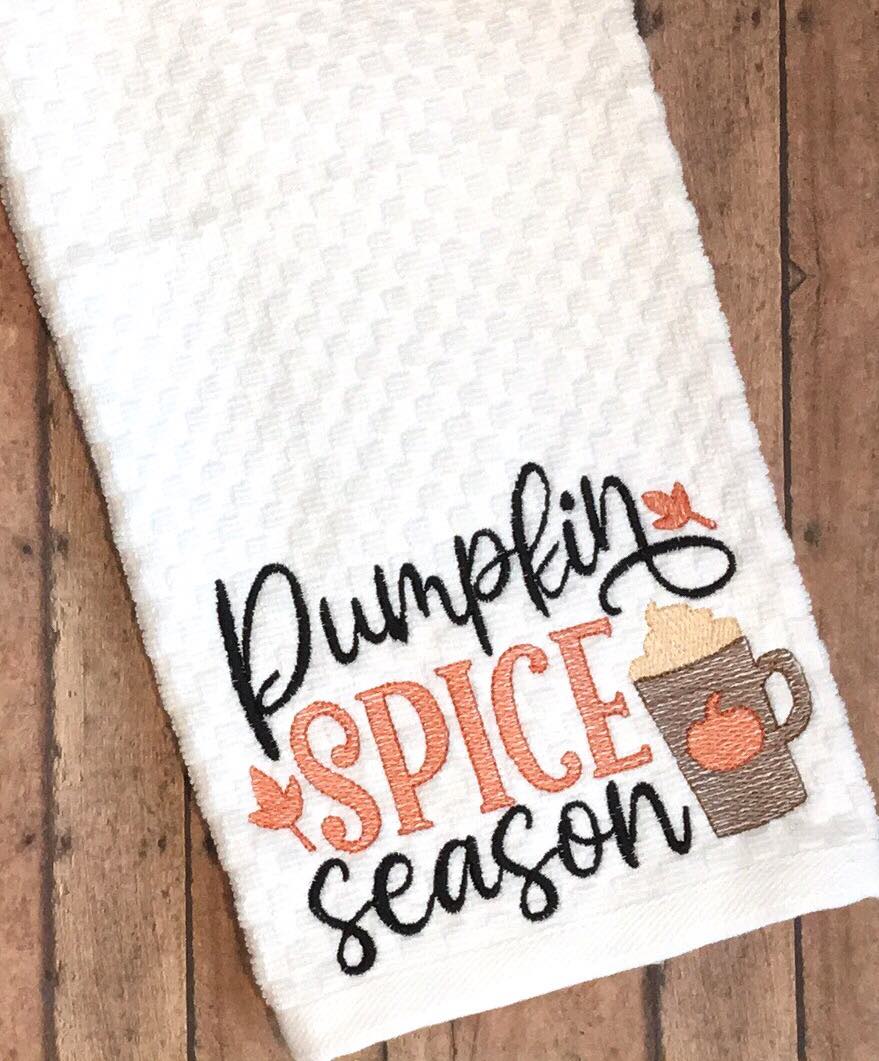 Pumpkin Spice Season - 4 sizes- Digital Embroidery Design
