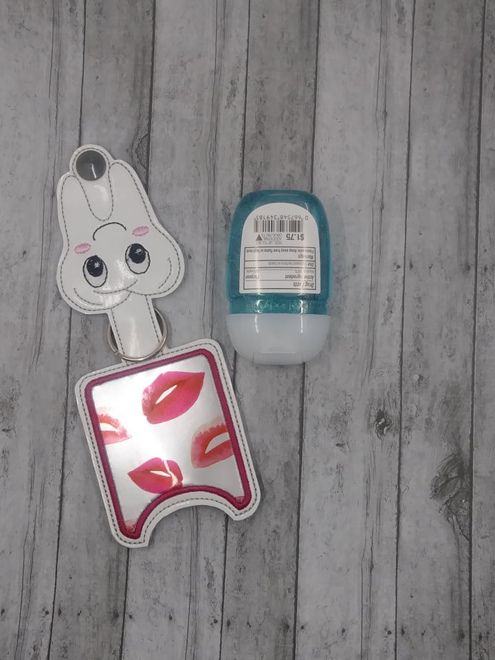 Happy Tooth Applique Fold Over Sanitizer Holder 5x7- DIGITAL Embroidery DESIGN