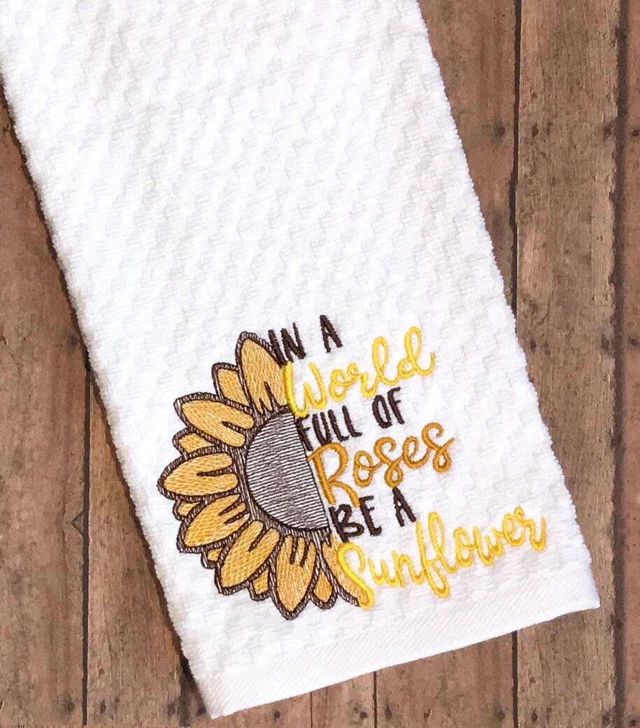 Be a Sunflower - 4 sizes- Digital Embroidery Design