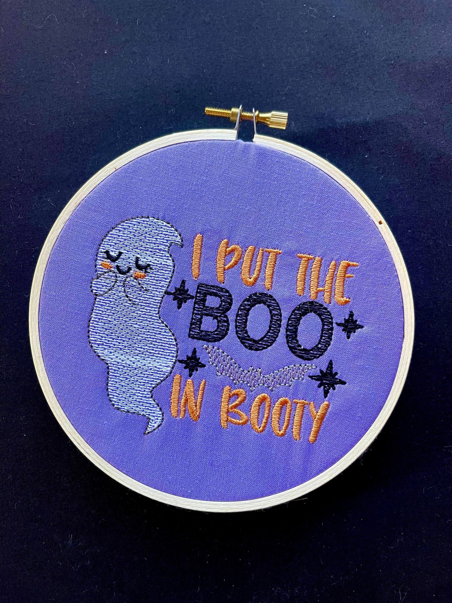 Boo in Booty - 4 sizes- Digital Embroidery Design
