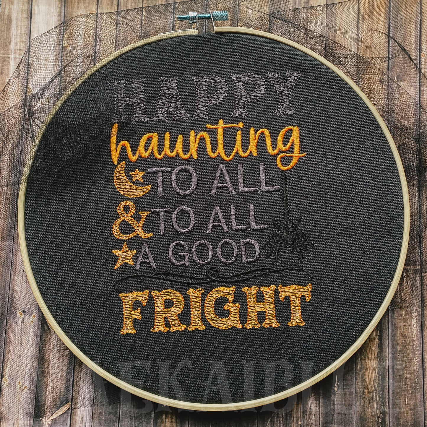 Happy Haunting - 3 sizes- Digital Embroidery Design