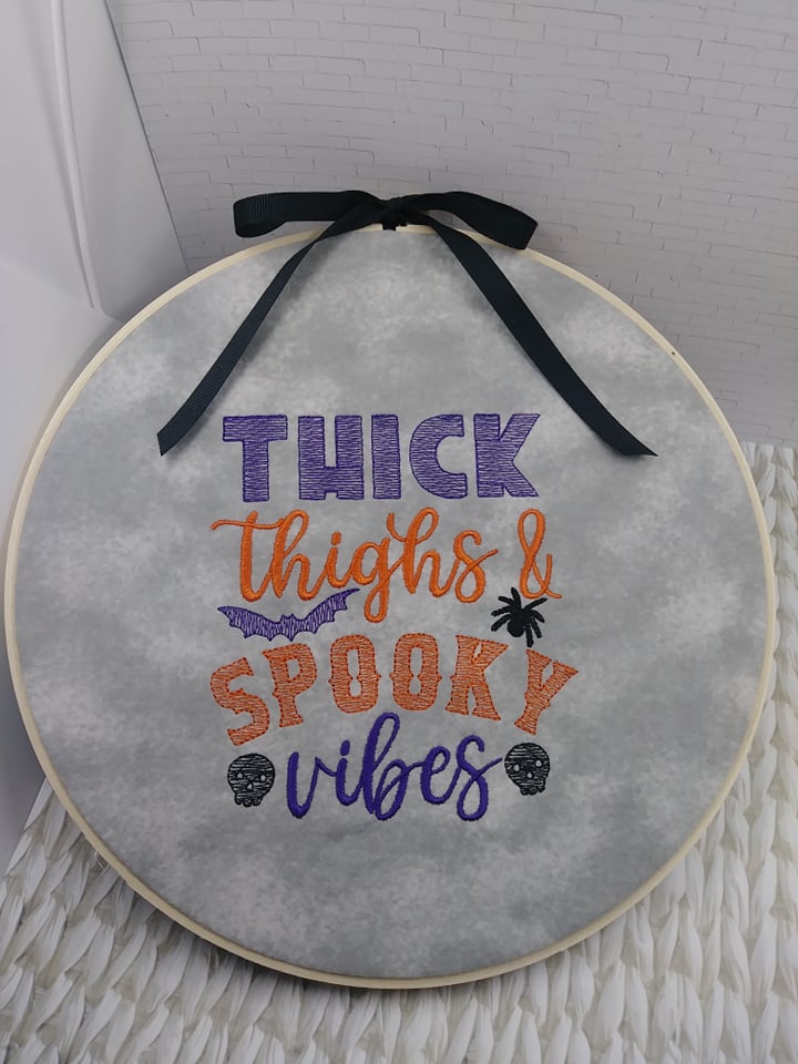 Spooky Vibes - 3 sizes- Digital Embroidery Design