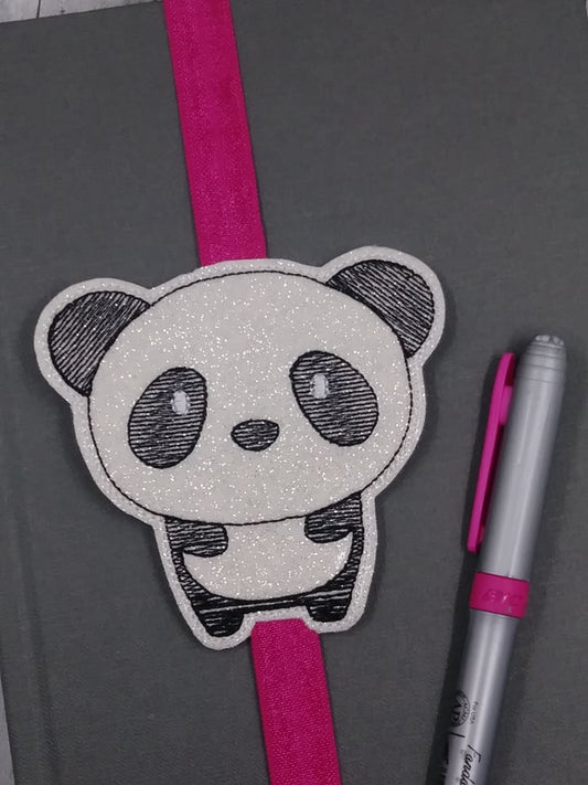 Kawaii Panda Book Band - Embroidery Design, Digital File