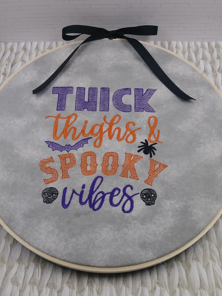 Spooky Vibes - 3 sizes- Digital Embroidery Design