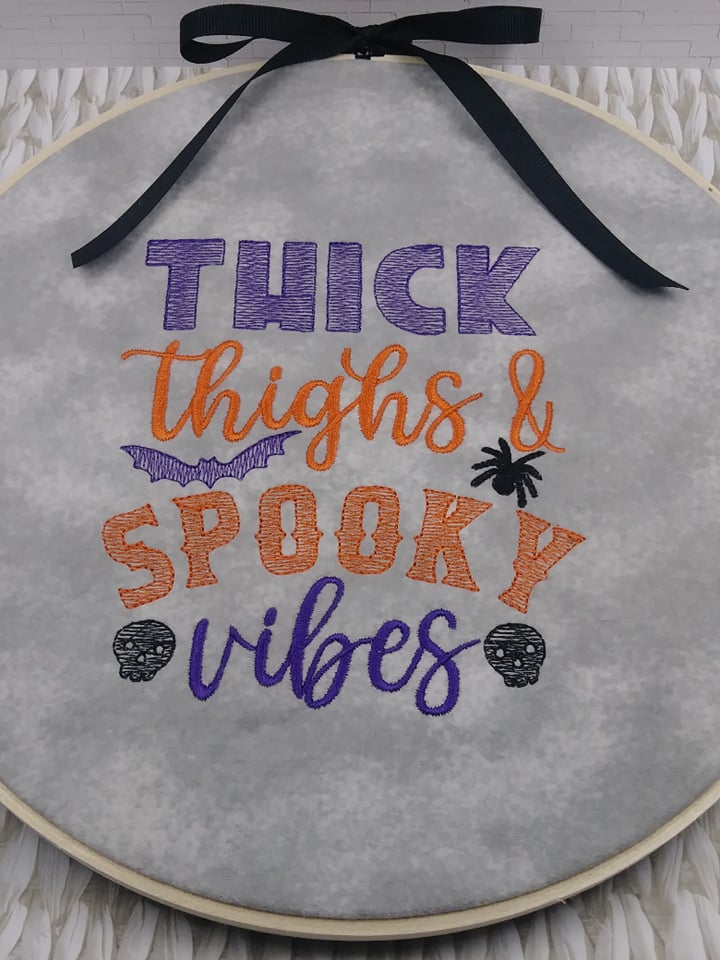 Spooky Vibes - 3 sizes- Digital Embroidery Design