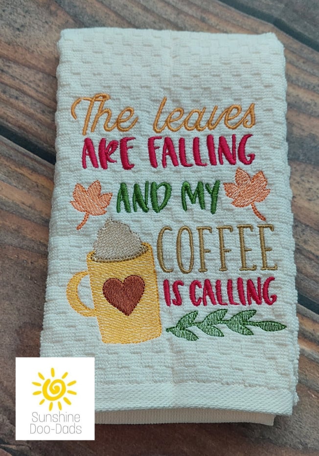 Leaves Are Falling - 4 sizes- Digital Embroidery Design