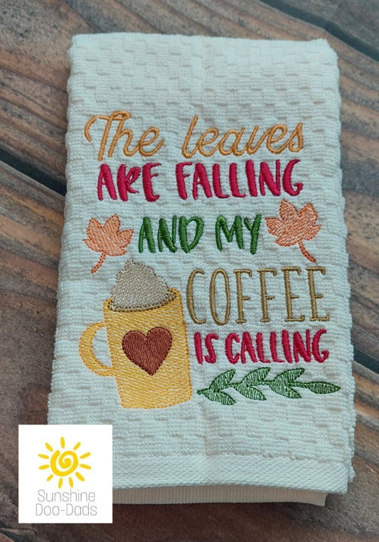 Leaves Are Falling - 4 sizes- Digital Embroidery Design