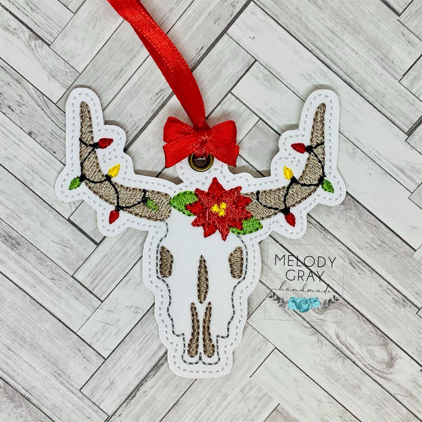 Longhorn Ornament - Digital Embroidery Design