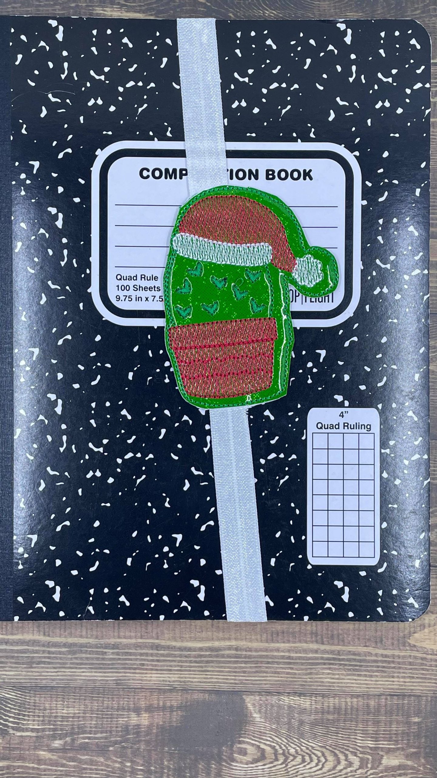 Santa Cactus Book Band - Embroidery Design, Digital File