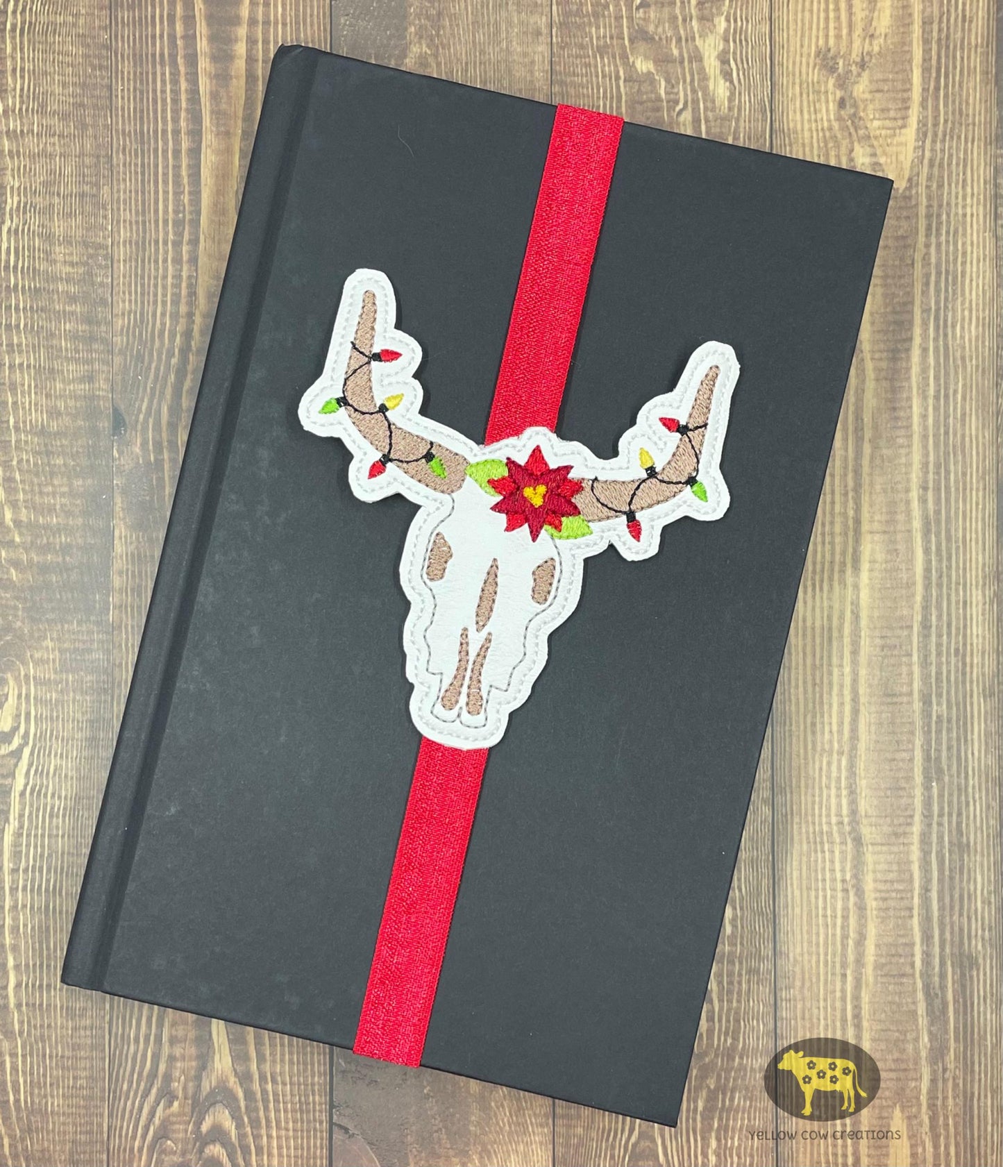 Longhorn Christmas Book Band - Embroidery Design, Digital File