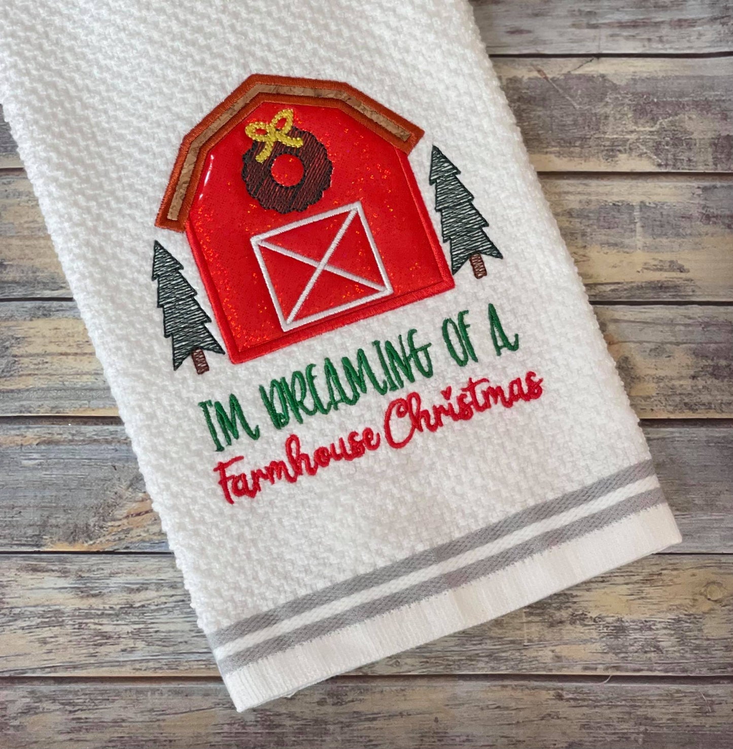 Farmhouse Christmas - 3 sizes- Digital Embroidery Design
