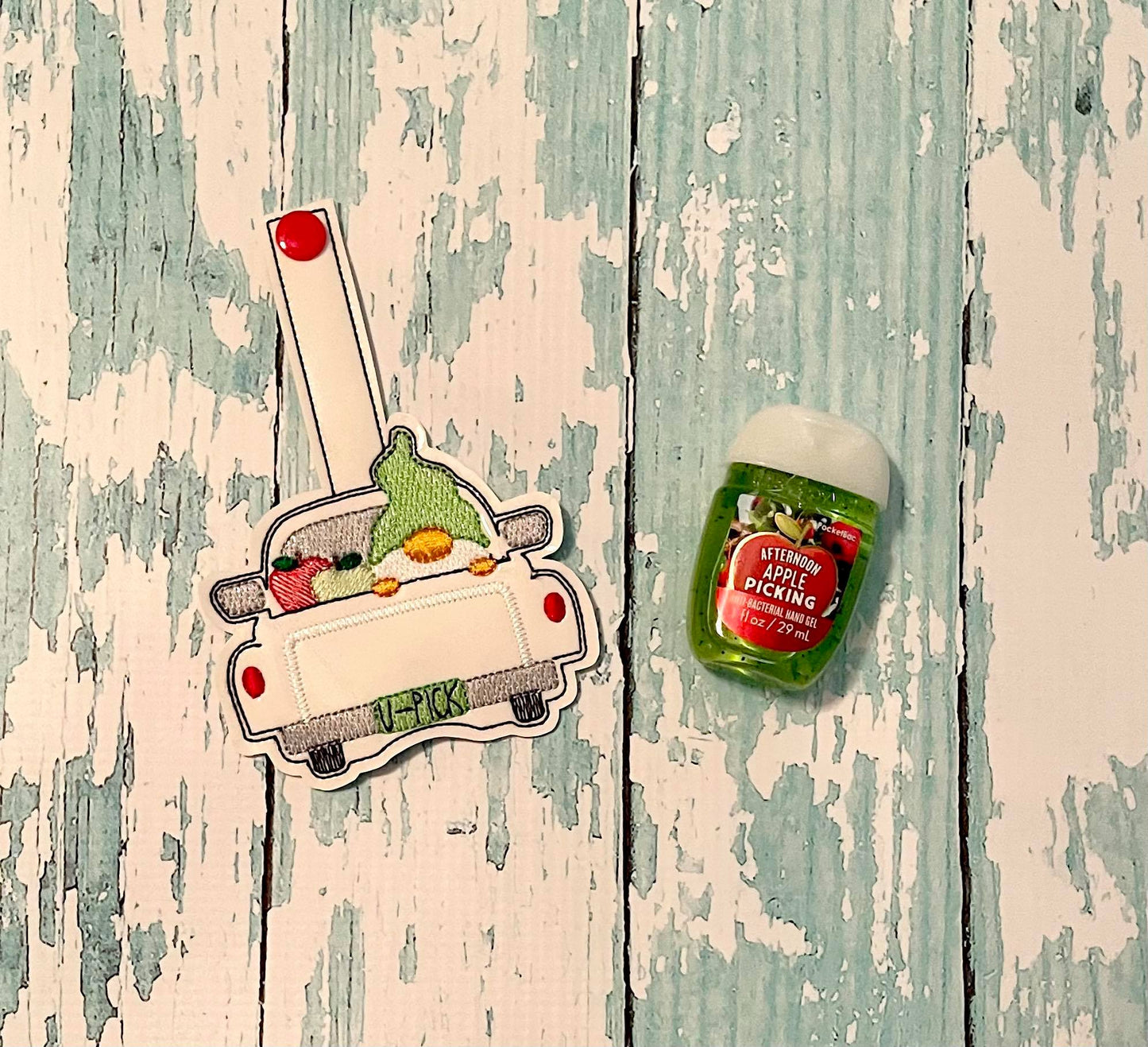 Gnome Apple Truck Sanitizer Holder - DIGITAL Embroidery DESIGN