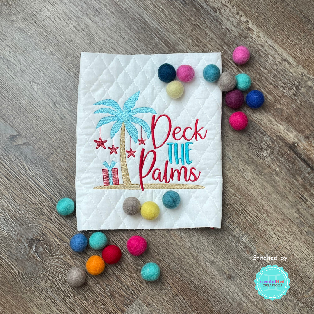 Deck the Palms - 4 sizes- Digital Embroidery Design