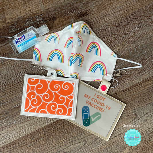 Applique Slip In Vaccination Card Holders 5x7