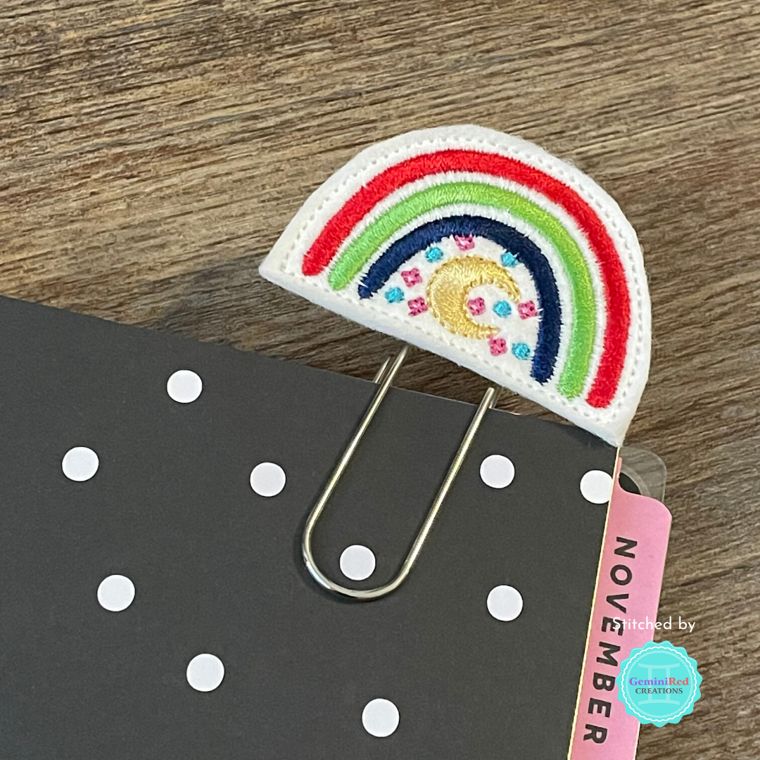 Boho Rainbow Moon 2" Feltie - Digital Embroidery Design
