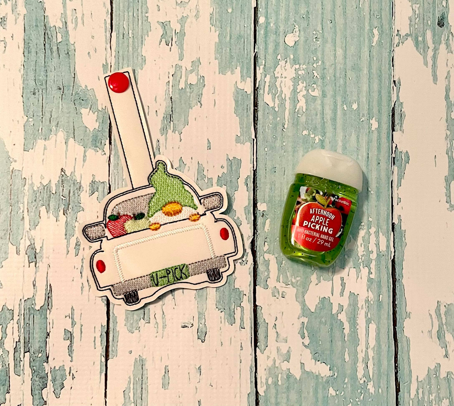 Gnome Apple Truck Sanitizer Holder - DIGITAL Embroidery DESIGN
