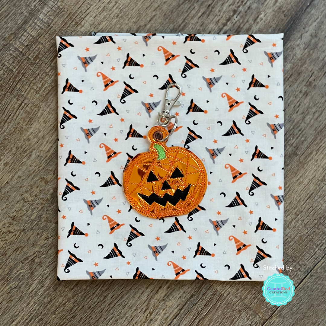 Geometric Jack O Lantern Fobs - DIGITAL Embroidery DESIGN