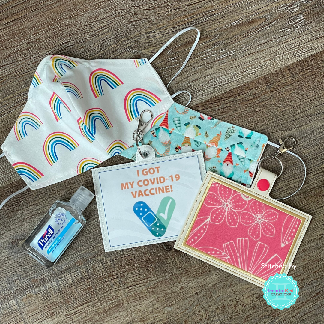 Applique Slip In Vaccination Card Holders 5x7