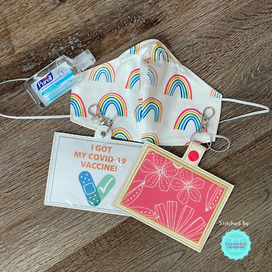 Applique Slip In Vaccination Card Holders 5x7
