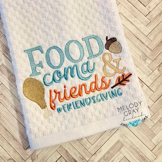 Food Coma and Friends - 3 sizes- Digital Embroidery Design