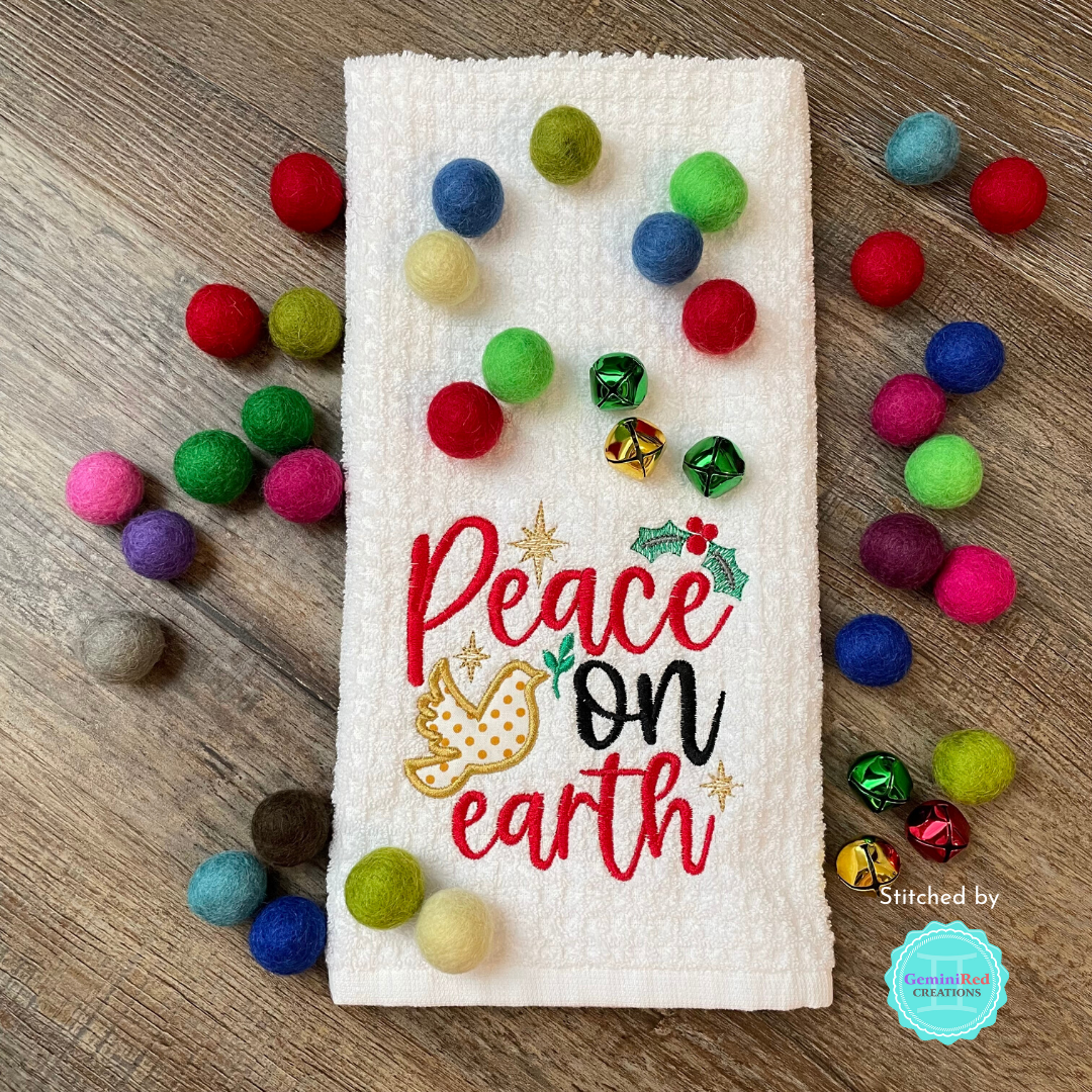 Peace on Earth - 4 sizes- Digital Embroidery Design