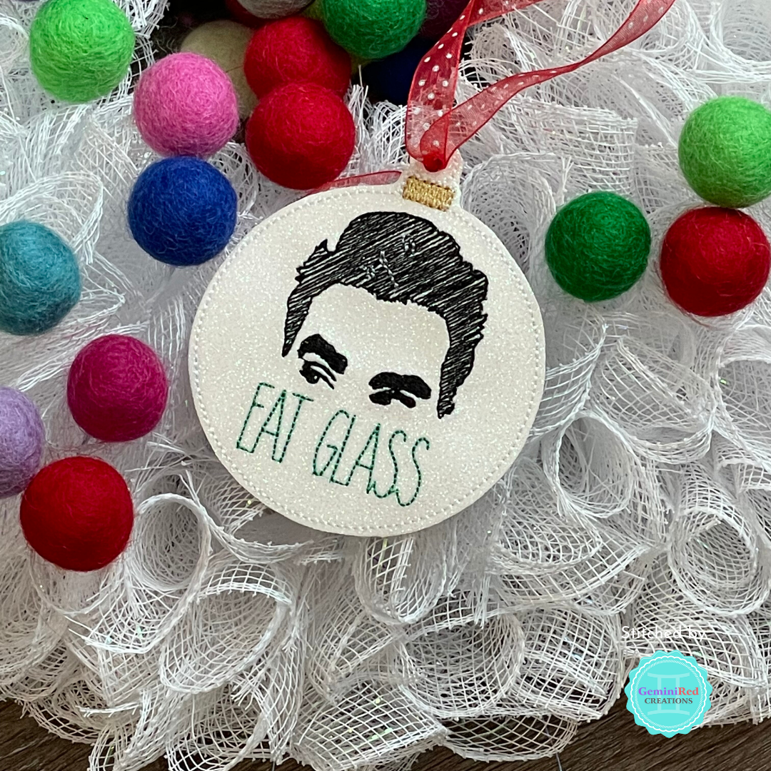 Eat Glass Ornament - Digital Embroidery Design