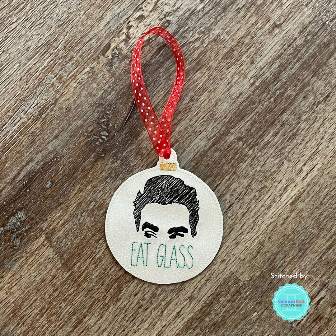 Eat Glass Ornament - Digital Embroidery Design