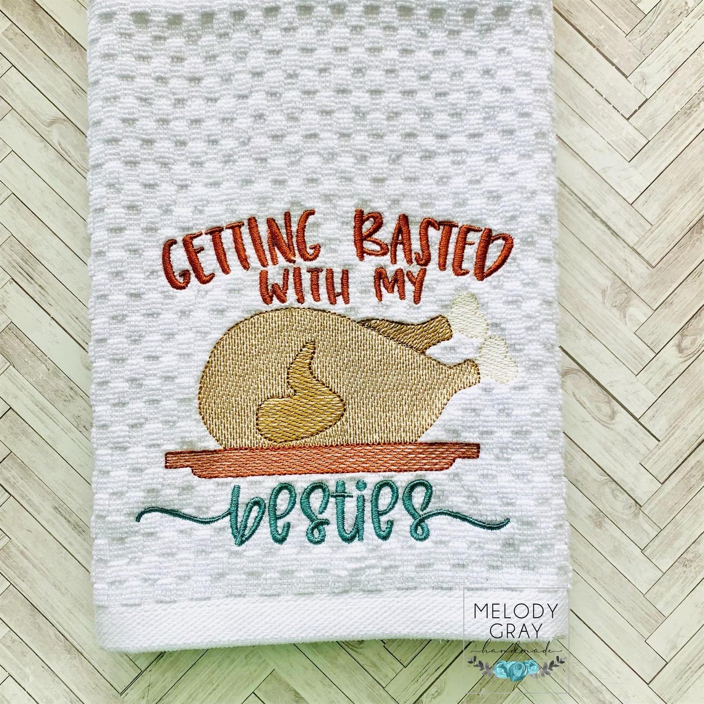 Basted With My Besties - 3 sizes- Digital Embroidery Design