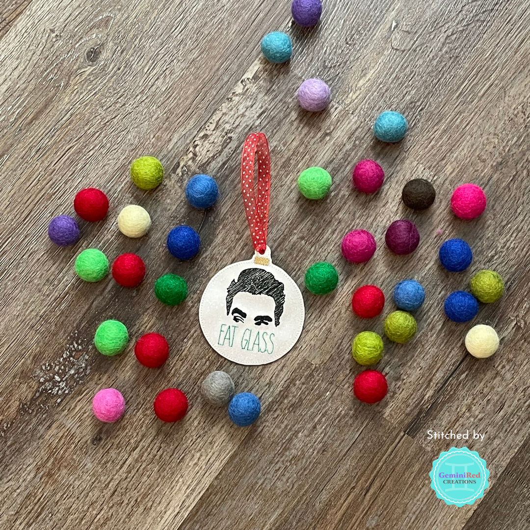 Eat Glass Ornament - Digital Embroidery Design