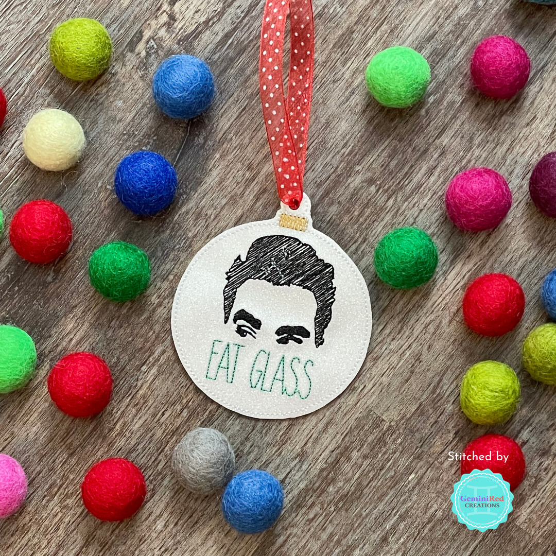 Eat Glass Ornament - Digital Embroidery Design