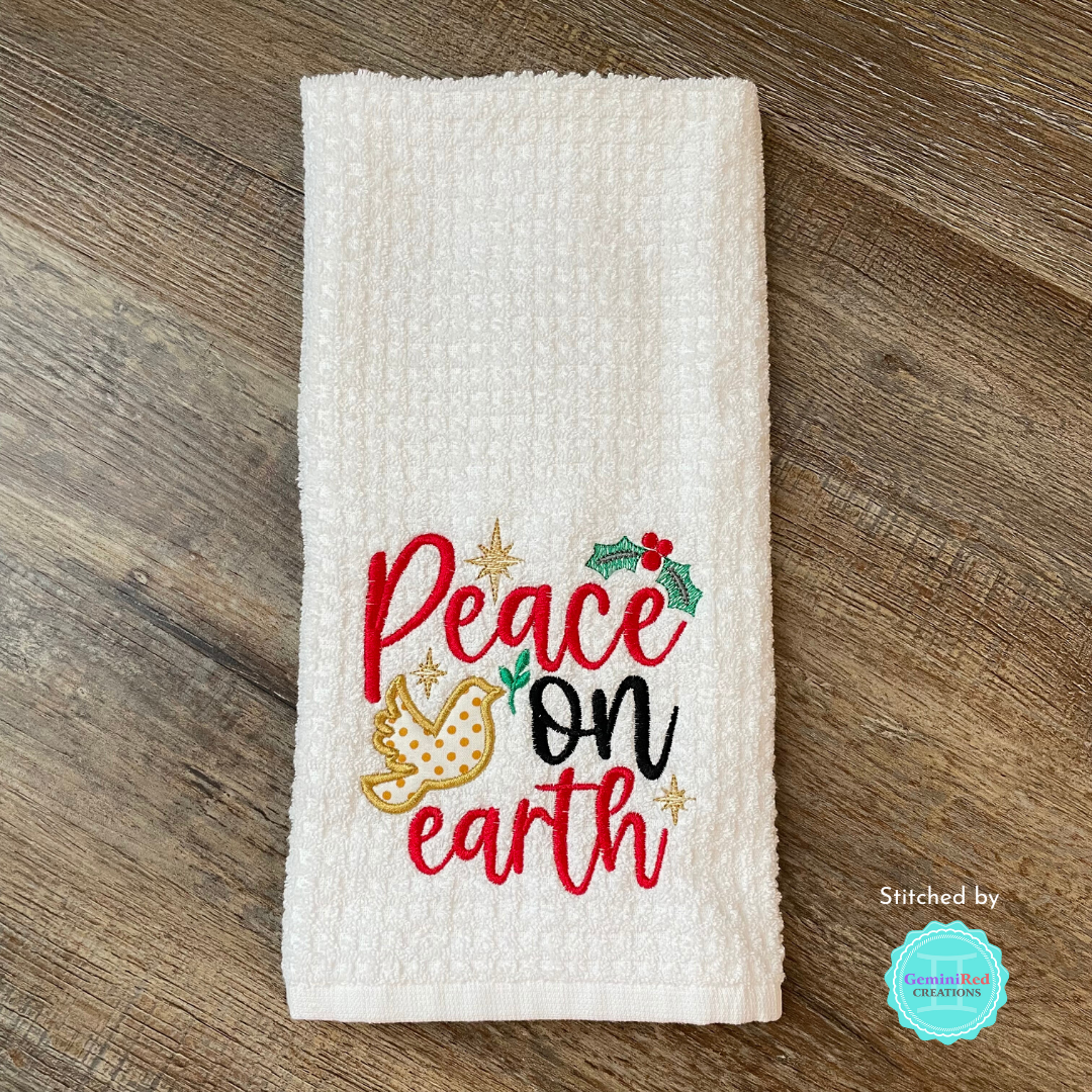 Peace on Earth - 4 sizes- Digital Embroidery Design