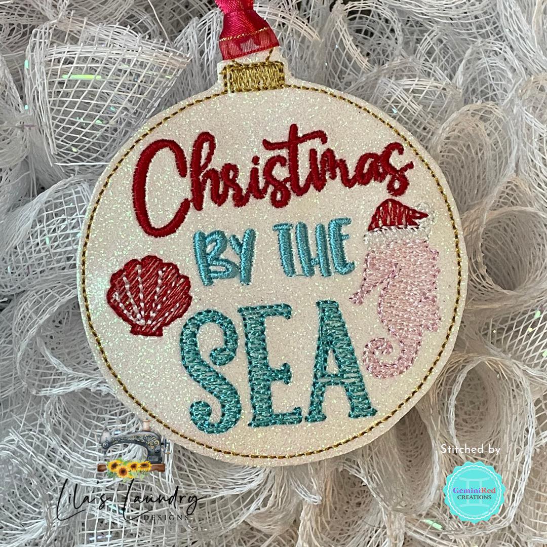 Christmas by the Sea Ornament - Digital Embroidery Design
