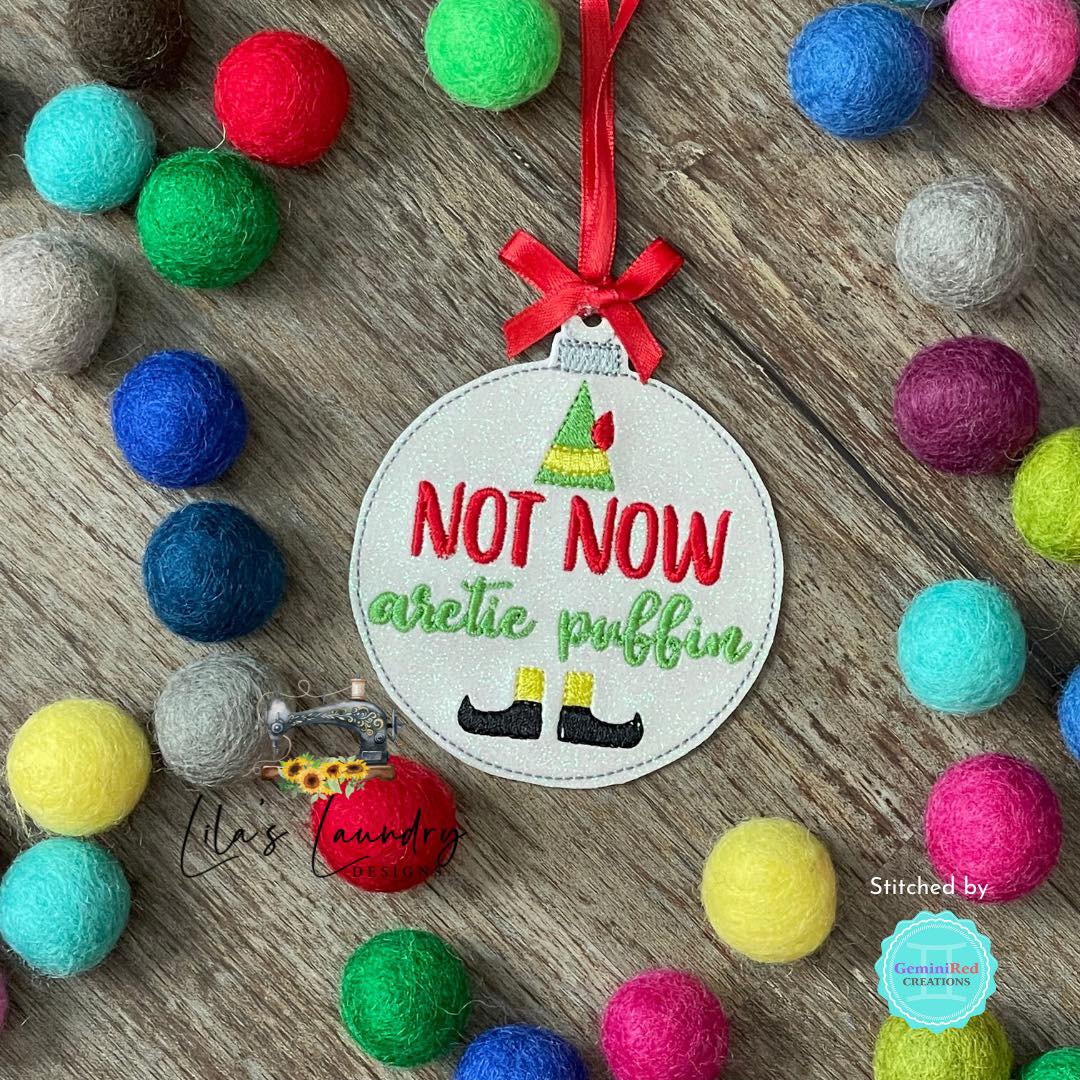 Arctic Puffin Ornament - Digital Embroidery Design