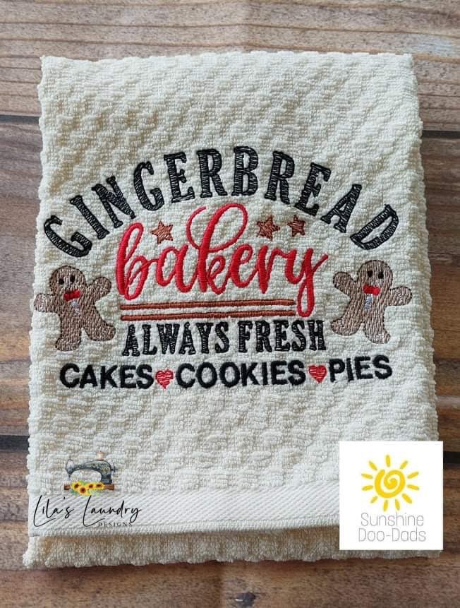 Gingerbread Bakery - 2 sizes- Digital Embroidery Design