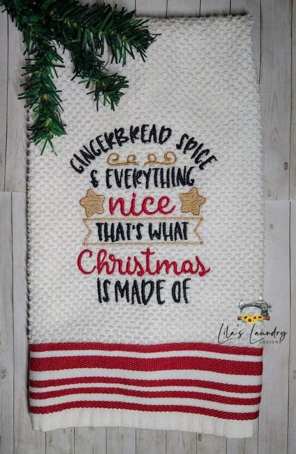 Gingerbread Spice - 3 sizes- Digital Embroidery Design