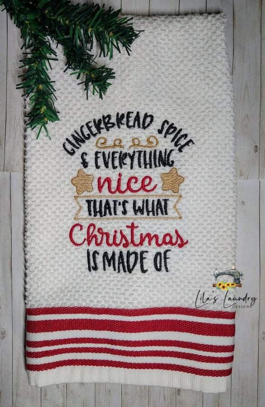 Gingerbread Spice - 3 sizes- Digital Embroidery Design
