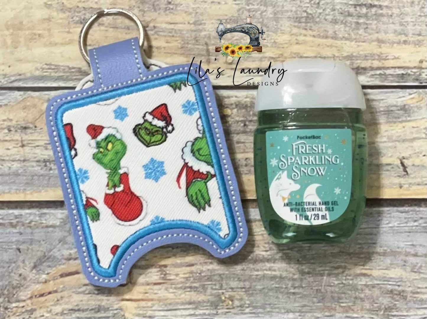 Snowflake Applique Fold Over Sanitizer Holder 5x7- DIGITAL Embroidery DESIGN