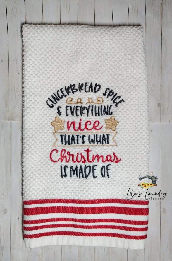 Gingerbread Spice - 3 sizes- Digital Embroidery Design