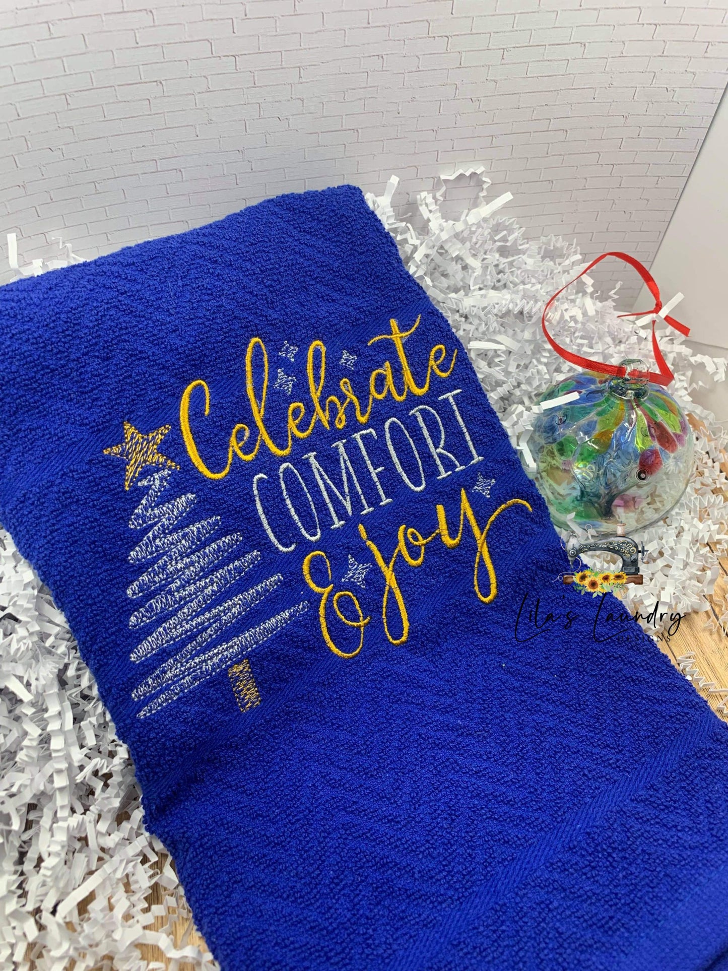 Celebrate Comfort and Joy - 3 sizes- Digital Embroidery Design
