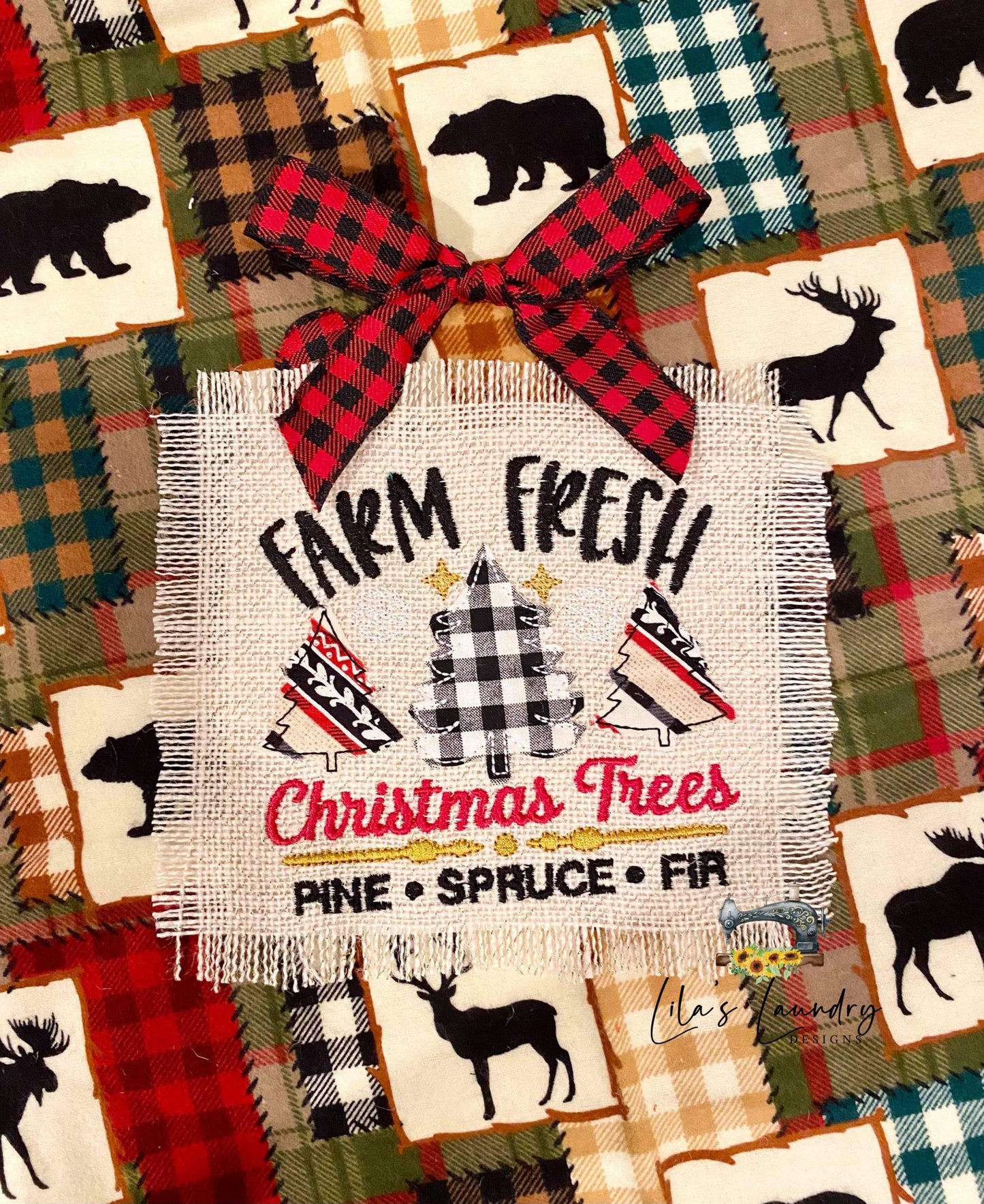 Farm Fresh Christmas Trees - 3 sizes- Digital Embroidery Design