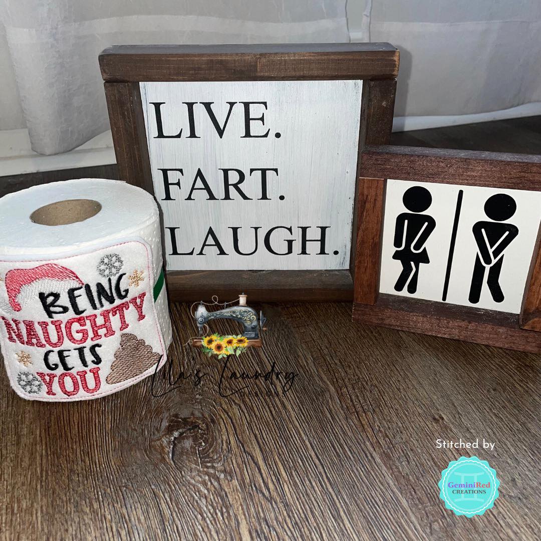 Being Naughty - TP tie 4x4 - DIGITAL Embroidery DESIGN